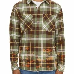 Eleven Paris Mens Collared Plaid Button-Down Shirt