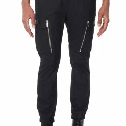 Eleven Paris men Woven Cargo Casual Pant in Black