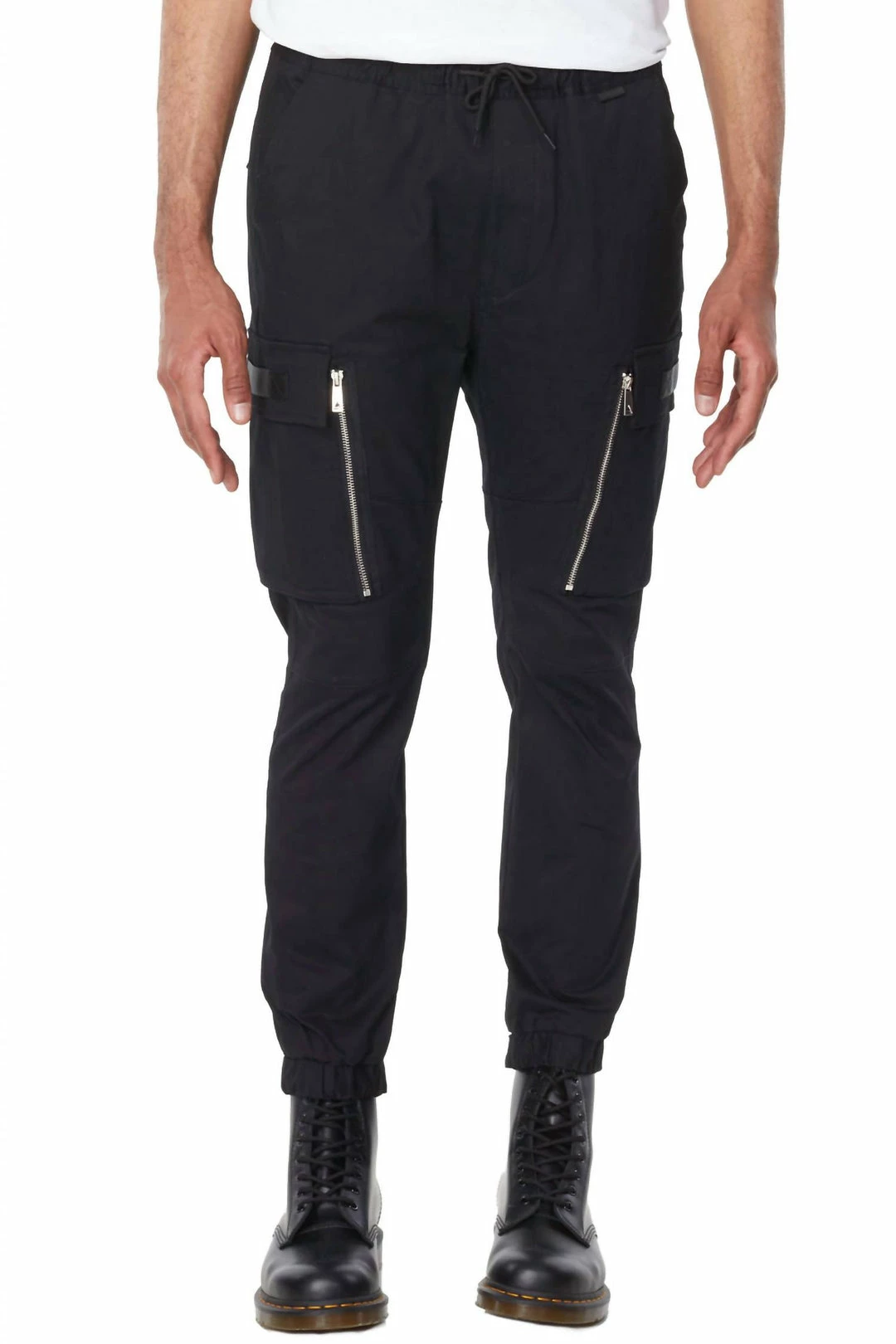 Eleven Paris men Woven Cargo Casual Pant in Black 3 Eleven Paris men Woven Cargo Casual Pant in Black