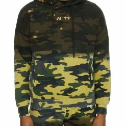 Eleven Paris Mens Camo Pullover Hoodie