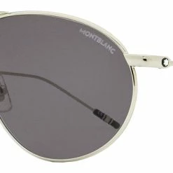 Montblanc Men's Aviator Sunglasses Silver 61mm
