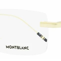 Montblanc Men's Rimless Eyeglasses MB0112O 002 Gold 57mm