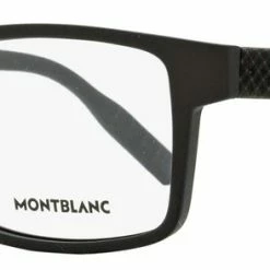 Montblanc Men's Rectangular Eyeglasses MB0066O 001 Matte Black 56mm