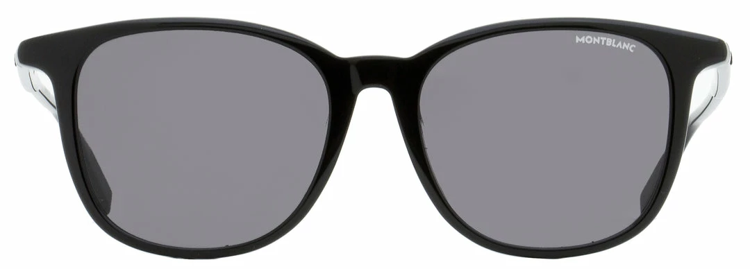 Montblanc Men's Rectangular Sunglasses Black 54mm 4 Montblanc Men's Rectangular Sunglasses Black 54mm - Image 2