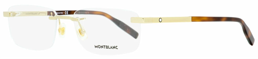 Montblanc Men's Eyeglasses MB0023O 006 Gold/Dark Havana 59mm 3 Montblanc Men's Eyeglasses MB0023O 006 Gold/Dark Havana 59mm