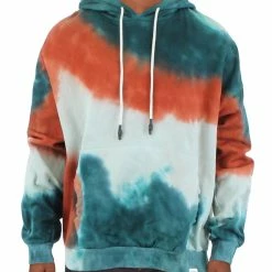 Eleven Paris Mens Tie-Dye Pullover Hooded Sweatshirt