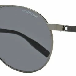 Montblanc Men's Pilot Sunglasses MB0054S 001 Ruthenium/Black 60mm