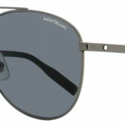 Montblanc Men's Sunglasses MB0081SK 001 Dark Ruthenium/Black 61mm