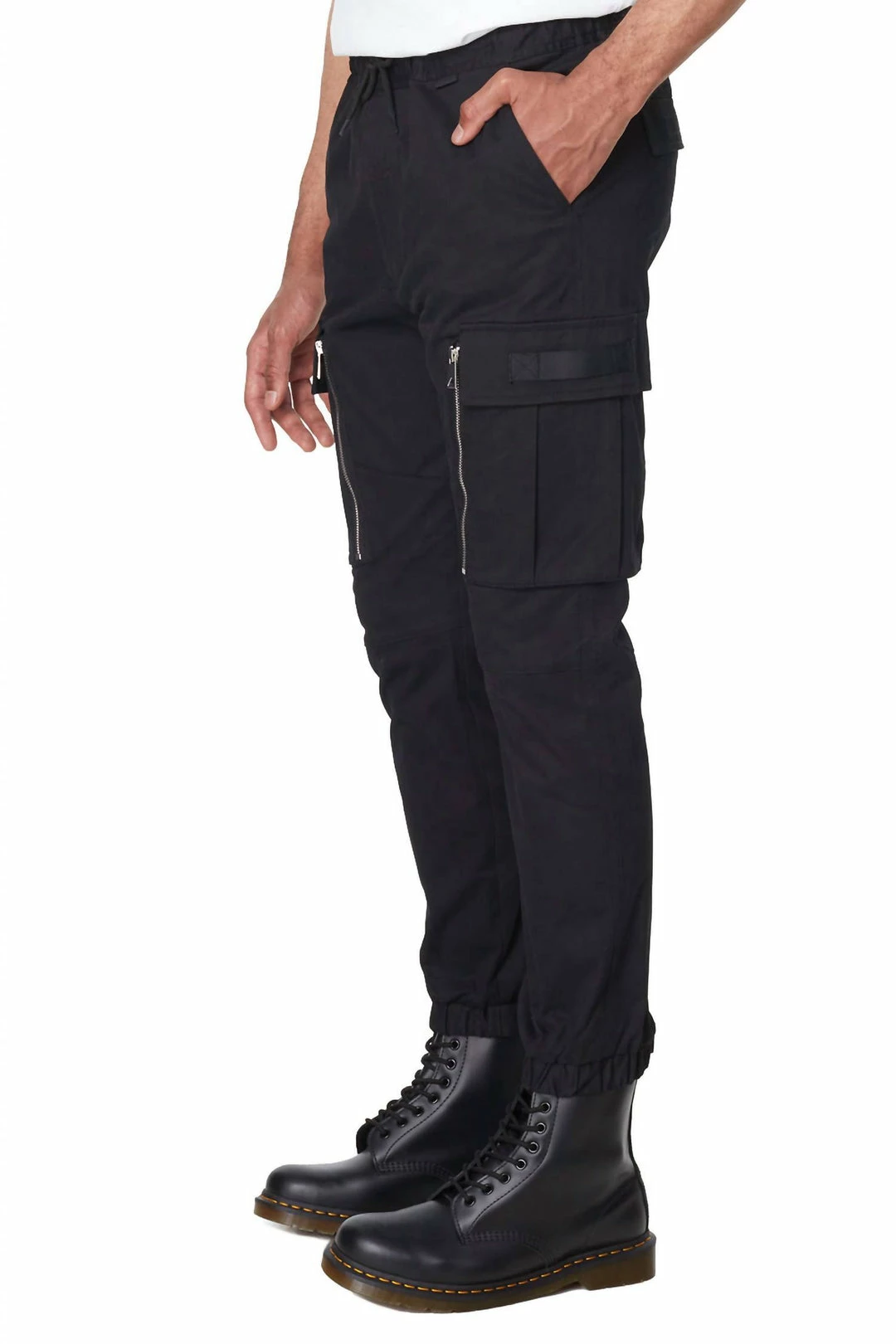 Eleven Paris men Woven Cargo Casual Pant in Black 4 Eleven Paris men Woven Cargo Casual Pant in Black - Image 2