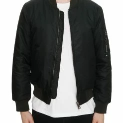 Eleven Paris Mens Winter Zip Front Bomber Jacket
