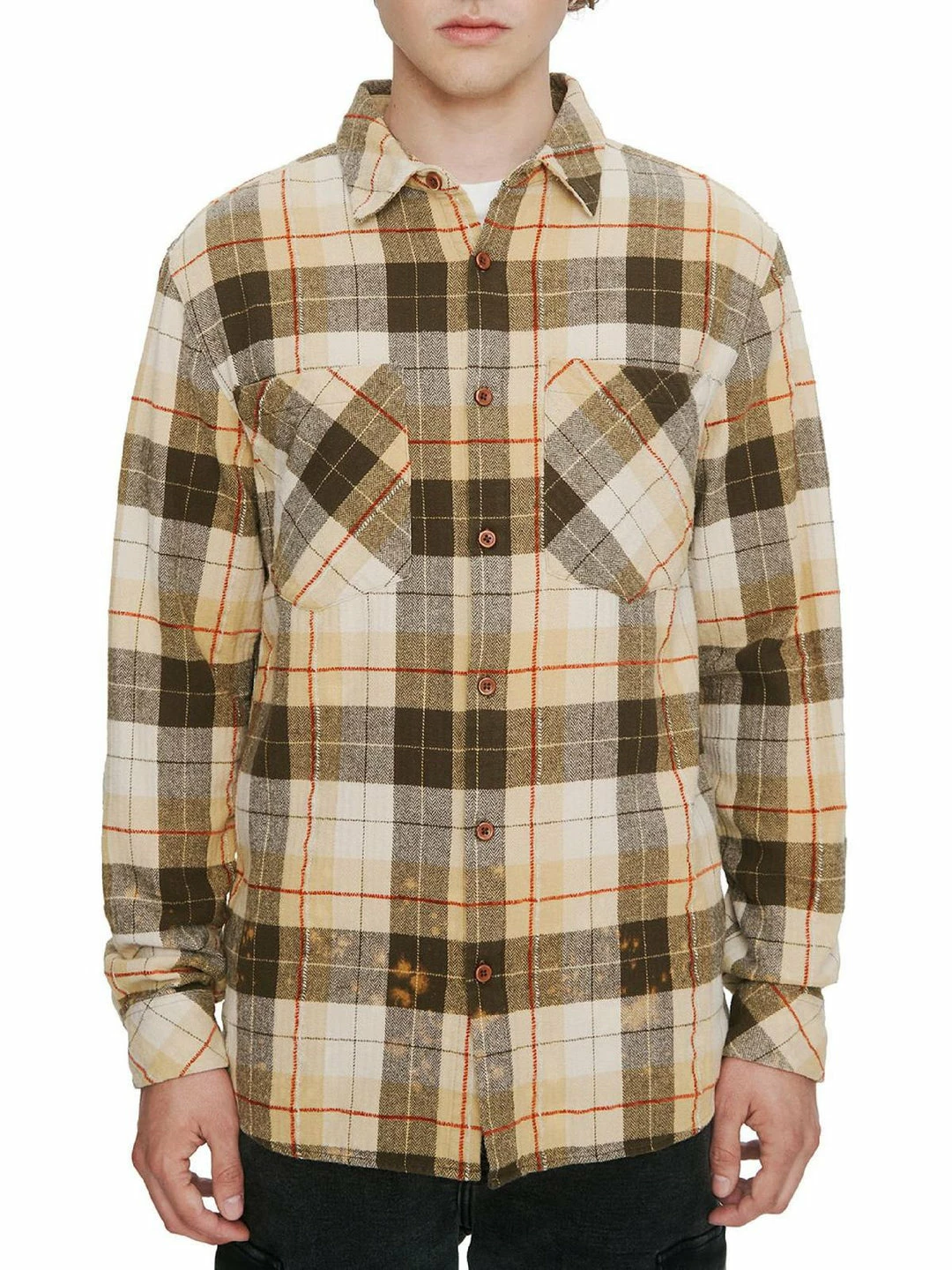 Eleven Paris Mens Collared Plaid Button-Down Shirt 5 Eleven Paris Mens Collared Plaid Button-Down Shirt - Image 3