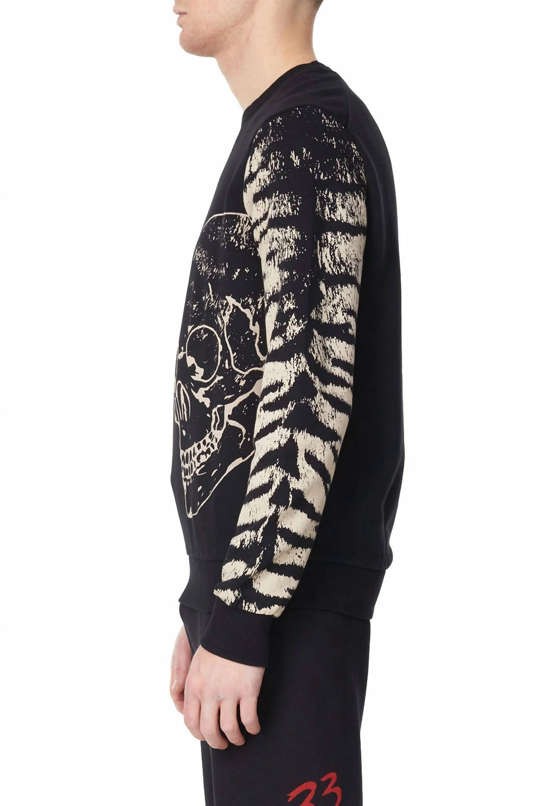 Eleven Paris men Knit Printed Sweatshirt in Black 5 Eleven Paris men Knit Printed Sweatshirt in Black - Image 3