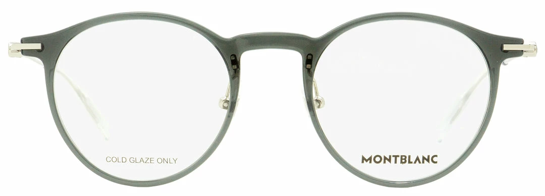Montblanc Men's Pantos Eyeglasses MB0099O 001 Gray/Silver/Transparent 48mm 4 Montblanc Men's Pantos Eyeglasses MB0099O 001 Gray/Silver/Transparent 48mm - Image 2