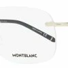 Montblanc Men's Rimless Eyeglasses MB0071O 004 Silver/Black 58mm