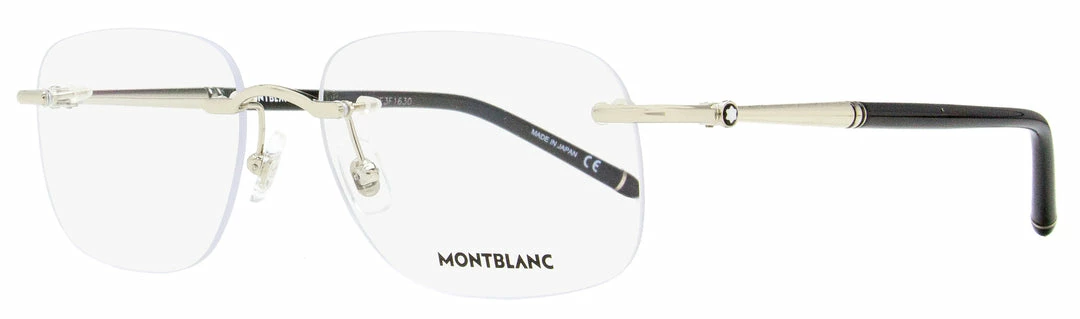 Montblanc Men's Rimless Eyeglasses MB0071O 004 Silver/Black 58mm 3 Montblanc Men's Rimless Eyeglasses MB0071O 004 Silver/Black 58mm