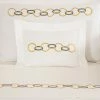 Frette Links Embroidered Boudoir Sham