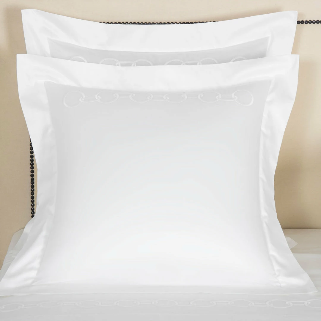 Frette Links Embroidered Euro Sham 7 Frette Links Embroidered Euro Sham - Image 5