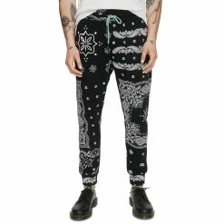 Eleven Paris Mens Fleece Printed Sweatpants