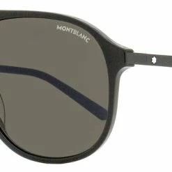 Montblanc Men's Pilot Sunglasses Black/Blue 59mm