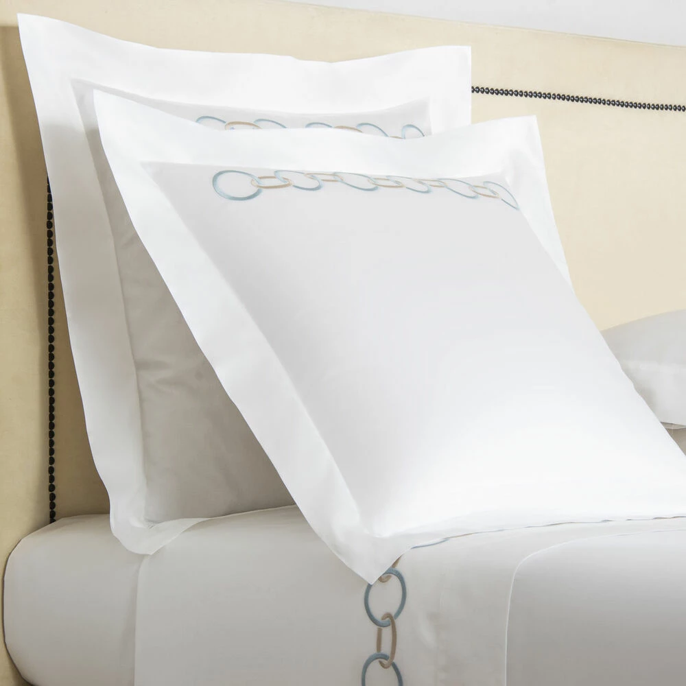 Frette Links Embroidered Euro Sham 4 Frette Links Embroidered Euro Sham - Image 2