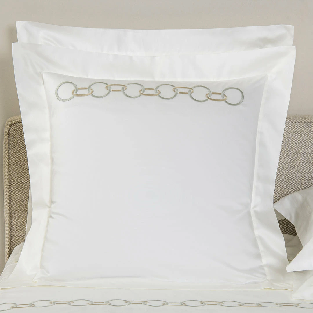 Frette Links Embroidered Euro Sham 11 Frette Links Embroidered Euro Sham - Image 9