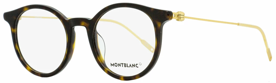 Montblanc Men's Eyeglasses MB0004O 002 Dark Havana/Gold 48mm 3 Montblanc Men's Eyeglasses MB0004O 002 Dark Havana/Gold 48mm