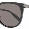 Montblanc Men's Rectangular Sunglasses MB0031S 006 Black/Gunmetal 57mm