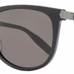 Montblanc Men's Rectangular Sunglasses MB0031S 006 Black/Gunmetal 57mm