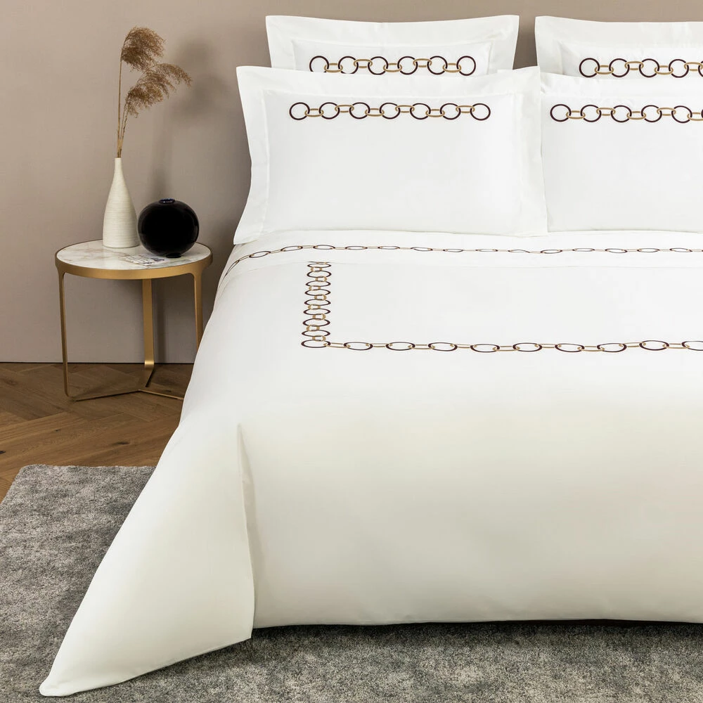 Frette Links Embroidered Duvet Cover 3 Frette Links Embroidered Duvet Cover