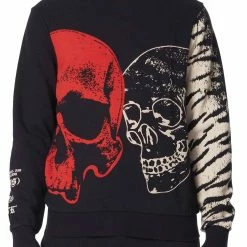 Eleven Paris men Knit Printed Sweatshirt in Black