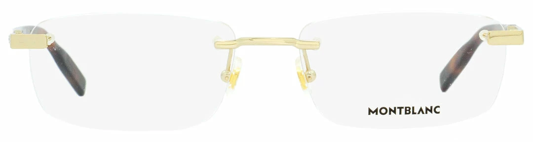 Montblanc Men's Eyeglasses MB0023O 006 Gold/Dark Havana 59mm 4 Montblanc Men's Eyeglasses MB0023O 006 Gold/Dark Havana 59mm - Image 2