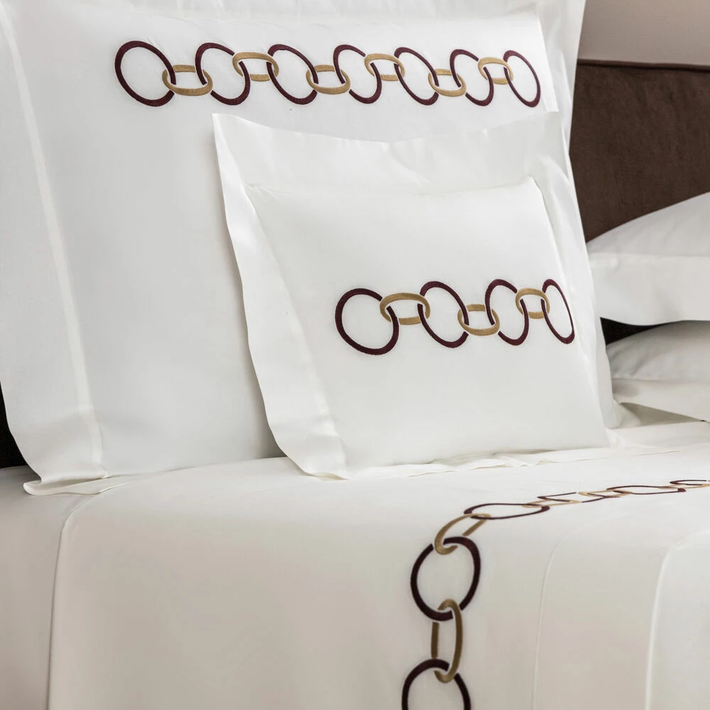 Frette Llinks Embroidered Boudoir Sham 4 Frette Llinks Embroidered Boudoir Sham - Image 2