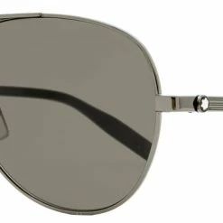 Montblanc Men's Pilot Sunglasses MB0027S 006 Ruthenium/Black 60mm