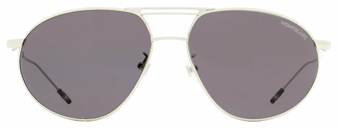 Montblanc Men's Aviator Sunglasses Silver 61mm 4 Montblanc Men's Aviator Sunglasses Silver 61mm - Image 2