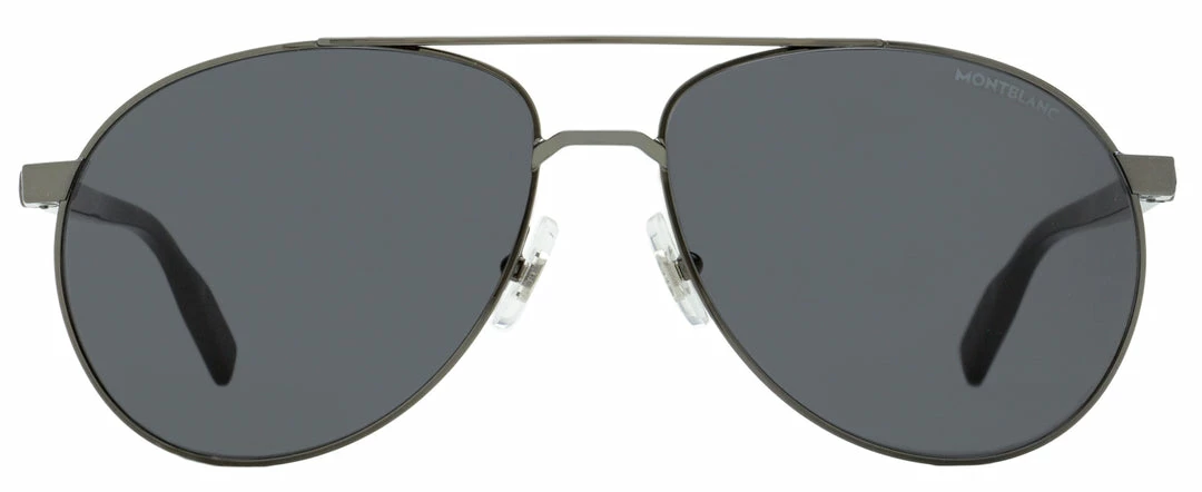 Montblanc Men's Pilot Sunglasses MB0054S 001 Ruthenium/Black 60mm 4 Montblanc Men's Pilot Sunglasses MB0054S 001 Ruthenium/Black 60mm - Image 2