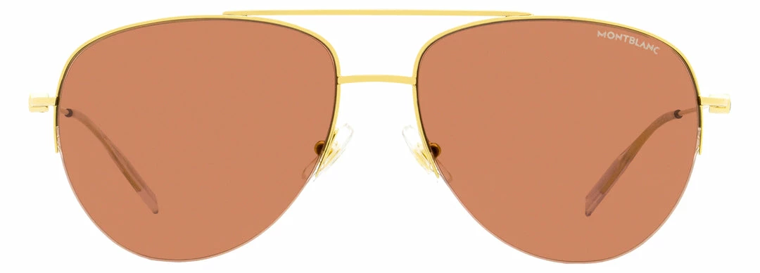Montblanc Men's Aviator Sunglasses MB0074S 005 Gold/Clear 59mm 4 Montblanc Men's Aviator Sunglasses MB0074S 005 Gold/Clear 59mm - Image 2