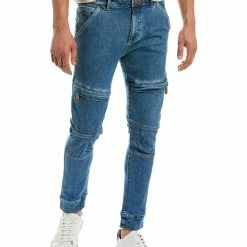 men Eleven Paris Denim Moto Pant