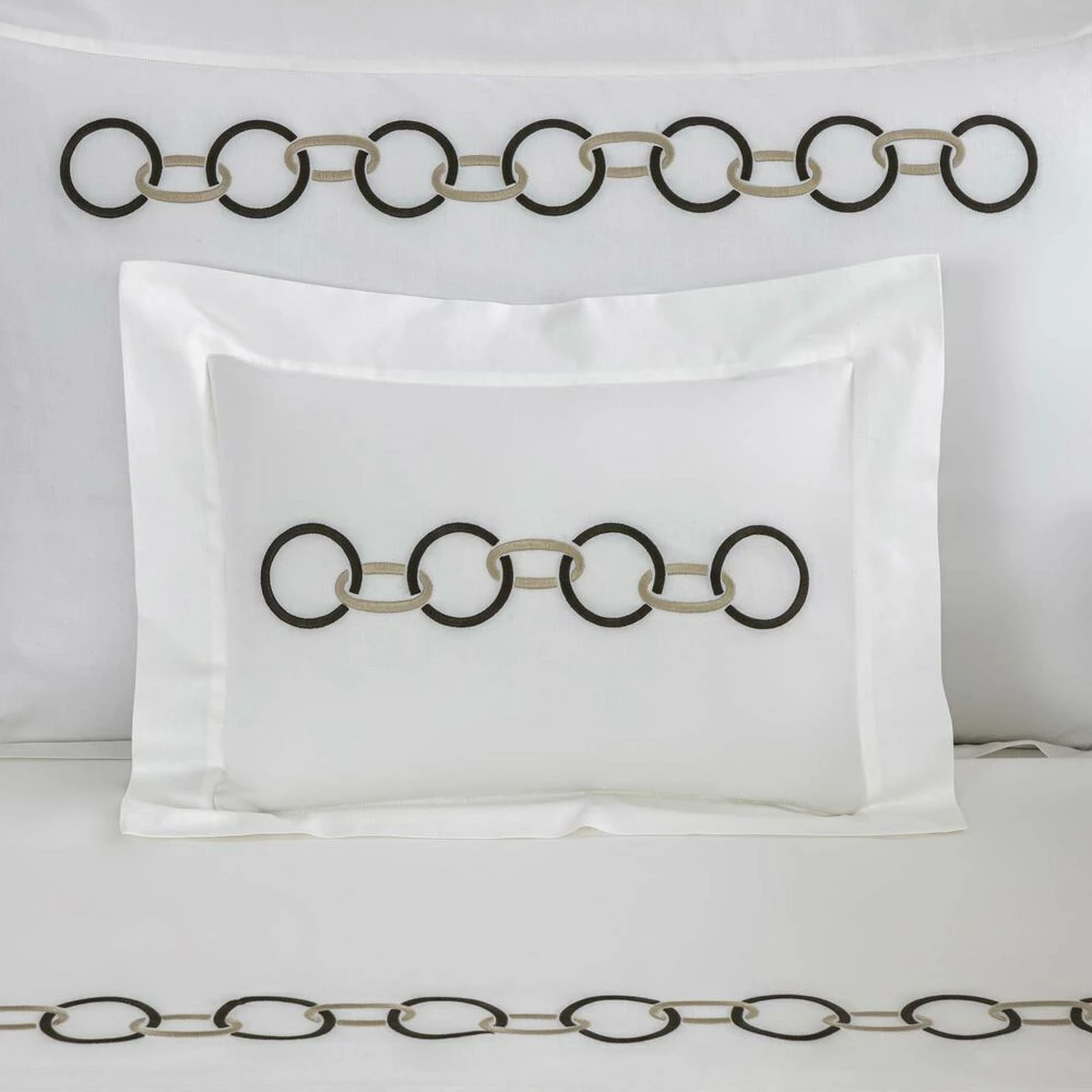 Frette Llinks Embroidered Boudoir Sham 7 Frette Llinks Embroidered Boudoir Sham - Image 5