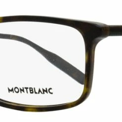 Montblanc Men's Rectangular Eyeglasses MB0086O 006 Havana 56mm
