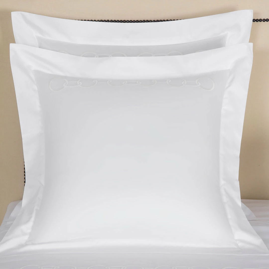 Frette Links Embroidered Euro Sham 8 Frette Links Embroidered Euro Sham - Image 6