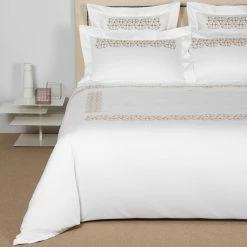Frette Ornate Medallion Embroidered Duvet Cover