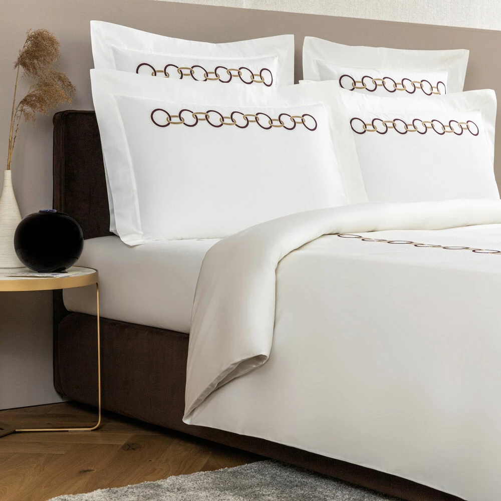 Frette Links Embroidered Duvet Cover 4 Frette Links Embroidered Duvet Cover - Image 2