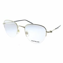 women Montblanc MB 0129O 004 52mm Unisex Round Eyeglasses 52mm