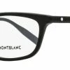 Montblanc Men's Rectangular Eyeglasses MB0053O 001 Black 54mm