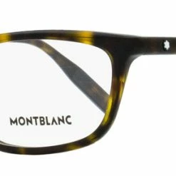 Montblanc Men's Rectangular Eyeglasses MB0053O 002 Havana 54mm