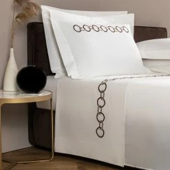 Frette Links Embroidered Sheet Set