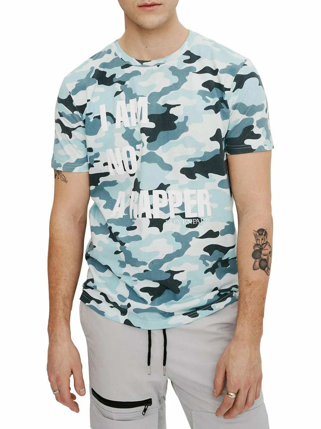 Eleven Paris Mens Printed Crewneck Graphic T-Shirt 3 Eleven Paris Mens Printed Crewneck Graphic T-Shirt