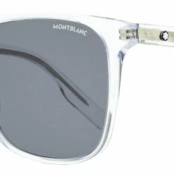 Montblanc Men's Thin Sunglasses MB0174S 003 Crystal 54mm