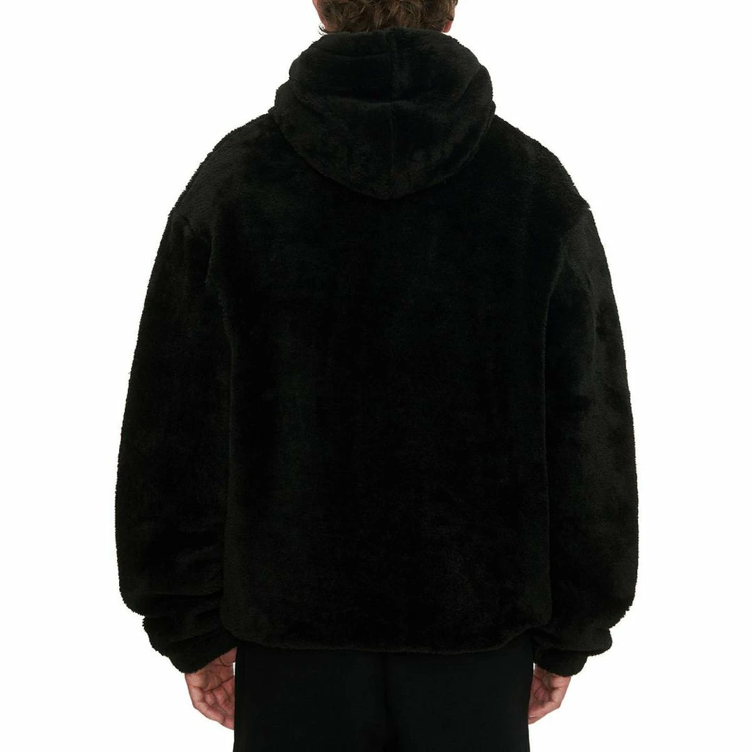 Eleven Paris Mens Faux Shearling Logo Hoodie 4 Eleven Paris Mens Faux Shearling Logo Hoodie - Image 2