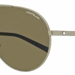 Montblanc Men's Pilot Sunglasses Ruthenium/Black 61mm